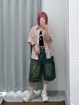 「アイテム（キャミソール）」を使った、れーかさん（レディース・155cm・20代）の春コーディネート