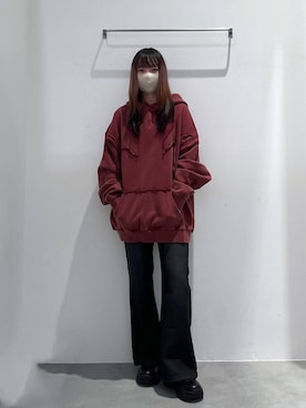 「NOT4NERD（ノットフォーナード）のアイテム」を使った、れーかさん（レディース・155cm）の冬コーディネート