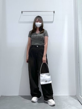 「NOT4NERD（ノットフォーナード）のアイテム（トップス）」を使った、れーかさん（レディース・155cm）の夏コーディネート