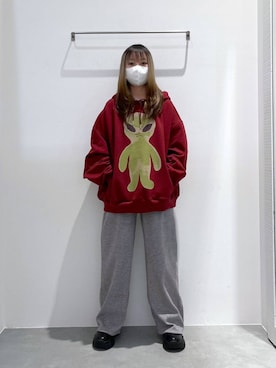 「HOODHOOD（フッドフッド）のアイテム」を使った、れーかさん（レディース・155cm）の冬コーディネート