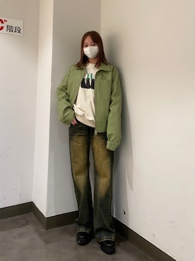「ALAND（エーランド）のアイテム（ジャケット/アウター）」を使った、れーかさん（レディース・155cm）の冬コーディネート