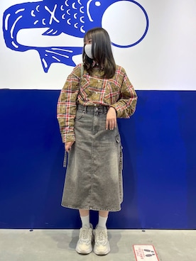 「V2（ブイツー）のアイテム」を使った、れーかさん（レディース・155cm）の秋コーディネート