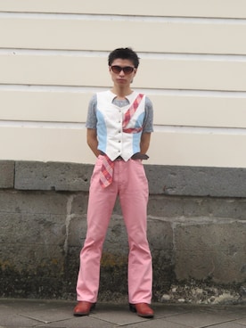 「Tony Lama（トニーラマ）のアイテム」を使った、imRenさん（メンズ・170cm）の夏コーディネート