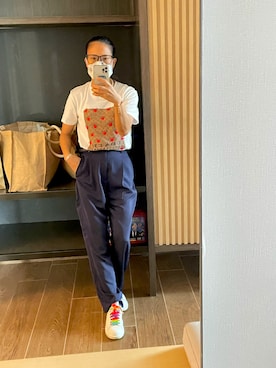 「Alexander McQueen（アレキサンダーマックイーン）のアイテム（ローファー）」を使った、fatfat02さん（レディース・162cm）の秋コーディネート