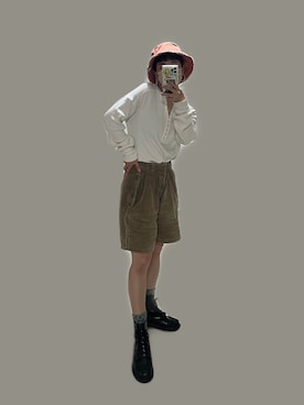 「rasox（ラソックス）のアイテム（ソックス/靴下）」を使った、MINE◡̈⃝さん（レディース・158cm）の秋コーディネート