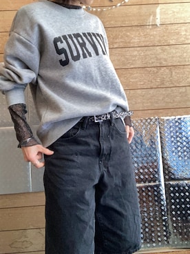 「アイテム（バングル/リストバンド）」を使った、meg05さん（レディース・156cm）の冬コーディネート