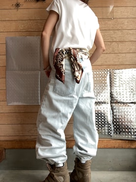 「H&M（エイチ・アンド・エム）のアイテム（パンツ）」を使った、meg05さん（レディース・156cm）の夏コーディネート