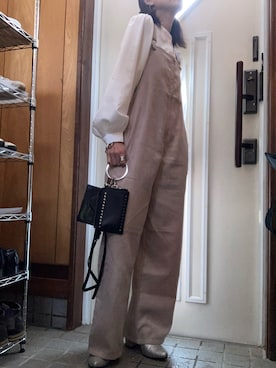 「アイテム（つなぎ/オールインワン）」を使った、meg05さん（レディース・156cm）の冬コーディネート