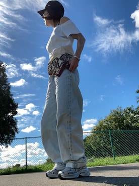 「no brand（ノーブランド）のアイテム」を使った、meg05さん（レディース・156cm）の夏コーディネート