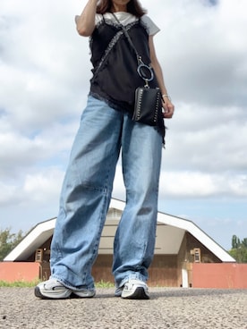 「しまむら（シマムラ）のアイテム（トップス）」を使った、meg05さん（レディース・156cm）の夏コーディネート