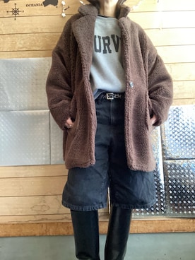 「3coins（3coins）のアイテム」を使った、meg05さん（レディース・156cm）の冬コーディネート