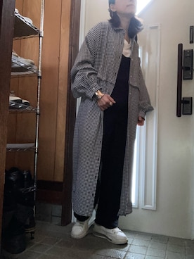 「シャツワンピ」｜「アイテム（オールインワン・サロペット）」を使った、meg05さん（レディース・156cm）の春コーディネート
