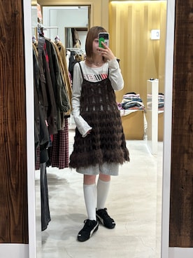 「アイテム（チュニック）」を使った、ナクラリンさん（レディース・153cm）の秋コーディネート