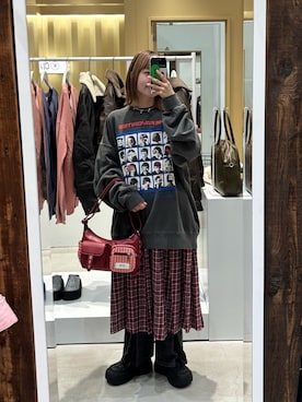 「CIAOPANIC（チャオパニック）のアイテム（スカート）」を使った、ナクラリンさん（レディース・153cm）の秋コーディネート