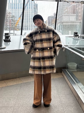 「アイテム（オールインワン・サロペット）」を使った、ナクラリンさん（レディース・153cm）の秋コーディネート