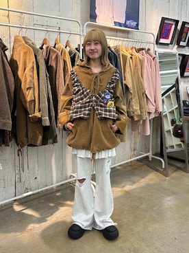 「レイヤード」｜「アイテム（その他アウター）」を使った、ナクラリンさん（レディース・153cm）の夏コーディネート