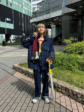 「HELLO.SANFRANCISCO（ハローサンフランシスコ）のアイテム（ジャケット/アウター）」を使った、ナクラリンさん（レディース・153cm）の秋コーディネート