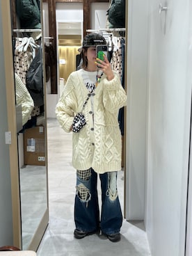 「GRAIN（グレイン）のアイテム」を使った、ナクラリンさん（レディース・153cm）の冬コーディネート