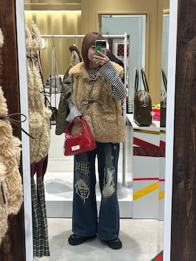 「CIAOPANIC（チャオパニック）のアイテム」を使った、ナクラリンさん（レディース・153cm）の秋コーディネート