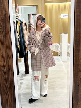 「アイテム（Tシャツ/カットソー）」を使った、ナクラリンさん（レディース・153cm）の秋コーディネート