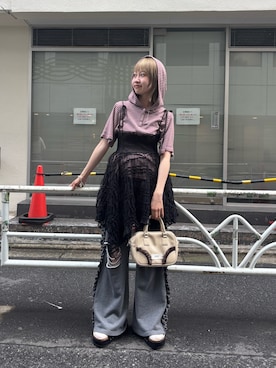 「チュニックワンピ」｜ナクラリンさん（レディース・153cm）の夏コーディネート