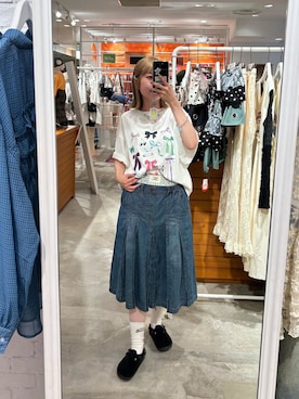 「アイテム（ネックレス）」を使った、ナクラリンさん（レディース・153cm）の夏コーディネート