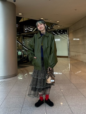 「アイテム（ブルゾン）」を使った、ナクラリンさん（レディース・153cm）の秋コーディネート