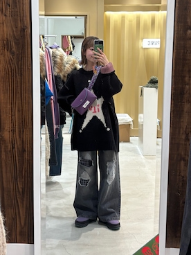 「ワントーンコーデ」｜ナクラリンさん（レディース・153cm）の冬コーディネート