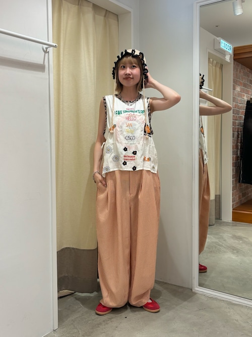 tシャツ 「HELLO.SANFRANCISCO/ハローサンフランシスコ」indiaオリジナル刺繍サテンキャミ レディース セール】【HELLO.SANFRANCISCO/ハローサンフランシスコ】india