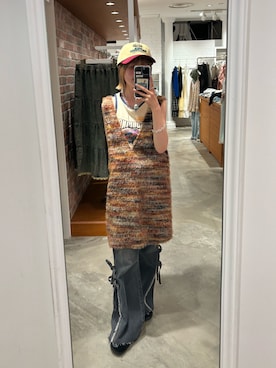 「黒」｜「アイテム（ベスト）」を使った、ナクラリンさん（レディース・153cm）の夏コーディネート