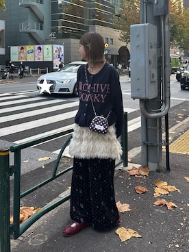 「アイテム（チュニック）」を使った、ナクラリンさん（レディース・153cm）の冬コーディネート