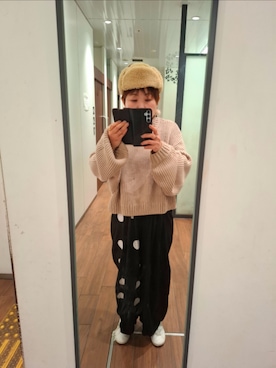 「Handmade（ハンドメイド）のアイテム（パンツ）」を使った、みやさん（レディース・160cm）の冬コーディネート