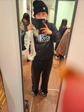 「Java（ジャバ）のアイテム（パンツ）」を使った、みやさん（レディース・160cm）の冬コーディネート