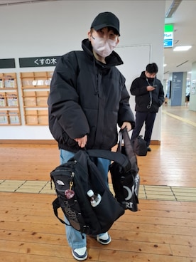 「アイテム（バックパック/リュック）」を使った、みやさん（レディース・160cm）の冬コーディネート