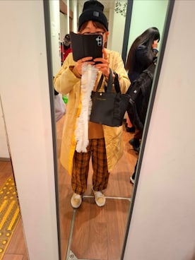 「アイテム（メガネ）」を使った、みやさん（レディース・160cm）の秋コーディネート