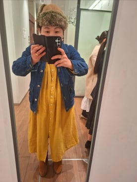 「UNITED ARROWS（ユナイテッドアローズ）のアイテム（デニムジャケット、ブルー系）」を使った、みやさん（レディース・160cm）の春コーディネート