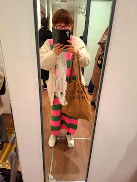 「MARGARET HOWELL（マーガレットハウエル）のアイテム」を使った、みやさん（レディース・160cm）の冬コーディネート