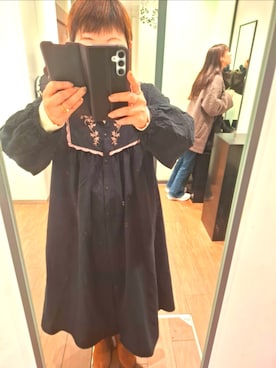 「SM2（エスエムツー）のアイテム（ワンピース/ドレス、ブラック系）」を使った、みやさん（レディース・160cm）の春コーディネート