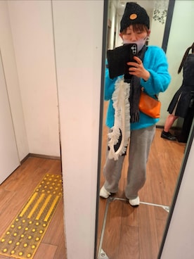 「アイテム（スウェットパンツ）」を使った、みやさん（レディース・160cm）の冬コーディネート