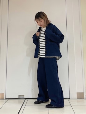 「POU DOU DOU（プードゥドゥ）のアイテム（ジャケット/アウター）」を使った、yacchiさん（レディース・149cm）の秋コーディネート