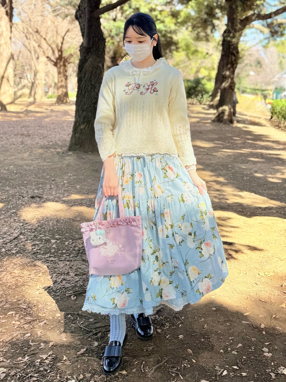 ピンクハウス ニットベスト きなり色 ピンクハウス_ PINK HOUSE 生成り色セーター ピンクハウス ニット