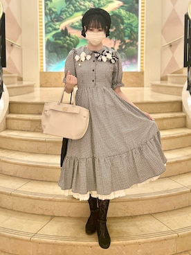 「ロリィタ」｜「アイテム（ハンチング/ベレー帽）」を使った、fukukirokuさん（レディース・168cm）の秋コーディネート