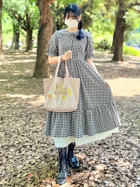 「アイテム（ソックス/靴下）」を使った、fukukirokuさん（レディース・168cm）の夏コーディネート
