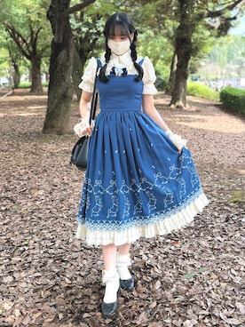 「アイテム（ブローチ/コサージュ）」を使った、fukukirokuさん（レディース・168cm）の秋コーディネート