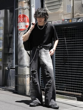「cii（シー）のアイテム（アクセサリー）」を使った、ヤマネンさん（メンズ・171cm）の夏コーディネート