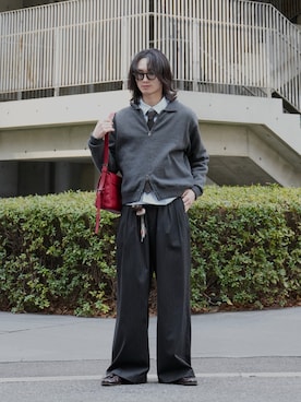 「CASPER JOHN（キャスパージョン）のアイテム」を使った、ヤマネンさん（メンズ・171cm）の冬コーディネート