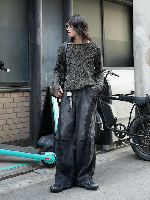 Ripstop docking denim pants / リップストップドッキングデニムパンツ