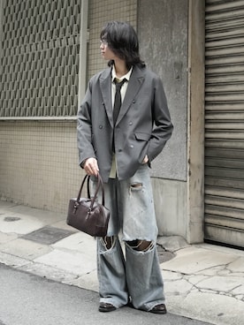 「CASPER JOHN（キャスパージョン）のアイテム」を使った、ヤマネンさん（メンズ・171cm）の春コーディネート