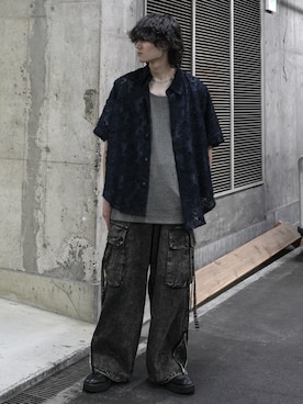 「CASPER JOHN（キャスパージョン）のアイテム（タンクトップ）」を使った、ヤマネンさん（メンズ・171cm）の夏コーディネート