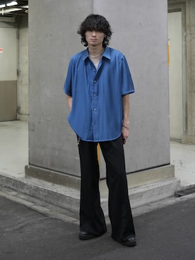 「アイテム（タンクトップ）」を使った、ヤマネンさん（メンズ・171cm・20代）の夏コーディネート